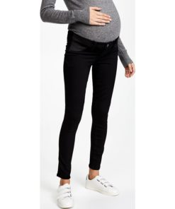View 2 of 5 PAIGE Transcend Verdugo Ultra Skinny Maternity Jeans in Black Shadow