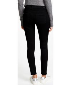 View 3 of 5 PAIGE Transcend Verdugo Ultra Skinny Maternity Jeans in Black Shadow
