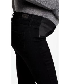 View 5 of 5 PAIGE Transcend Verdugo Ultra Skinny Maternity Jeans in Black Shadow