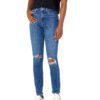 View 1 of 2 PAIGE Women's Hoxton Ankle High Rise Skinny in Radio Star Destructed