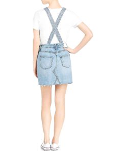 View 2 of 2 PAIGE Womens Retta Denim Overall in Mini Dress Blue