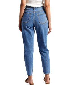 View 2 of 2 Silver Jeans Co. High Rise Tapered Leg Mom Jean in Blue