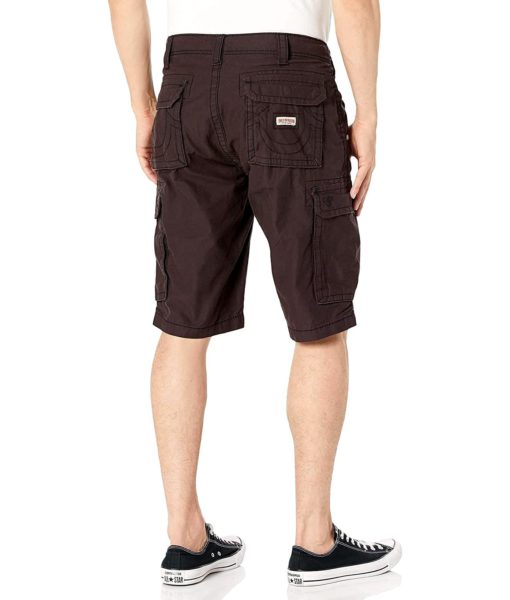 View 5 of 5 True Religion Classic Cargo Denim Shorts in Jet Black