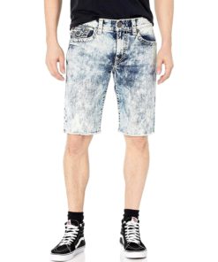 View 1 of 2 True Religion Ricky Super Fray Hem With Flap Denim Shorts in Off Speed