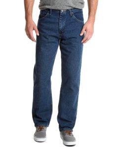 View 1 of 4 Wrangler Authentics Men's Classic Relaxed Fit Cotton Jean in Dark Stonewash