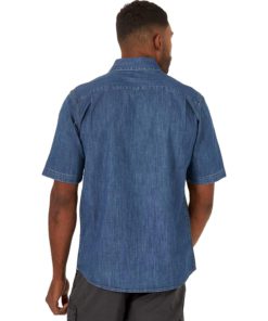 View 2 of 3 Wrangler Authentics Weather Anything Short Sleeve Woven Shirt in Mid Wash