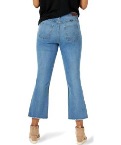 View 2 of 4 Wrangler Kick Flare High Rise Crop Jean in Rocky