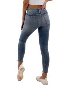 View 2 of 2 rag & bone Womens Cate Mid-Rise Ankle Skinny Jeans in Collins