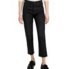 View 1 of 6 rag & bone Women's Maya High Rise Ankle Slim Jeans in Worn Black