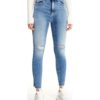 View 1 of 2 Calvin Klein High Rise Super Skinny Split Hem Jean in Light Blue