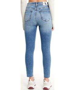 View 2 of 2 Calvin Klein High Rise Super Skinny Split Hem Jean in Light Blue